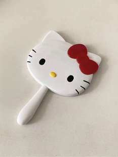 可爱kt猫手持台式化妆镜学生宿舍家用便携卡通随身镜补妆镜少女心
