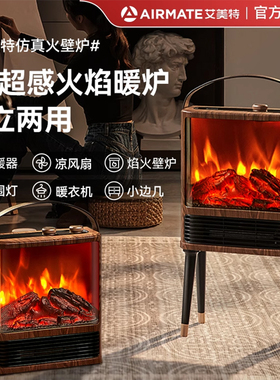 艾美特仿真火焰取暖电暖器室内省电暖气家用浴室暖风机壁炉取暖器