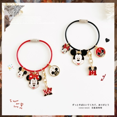 复古米奇米妮金属情侣钥匙扣挂件