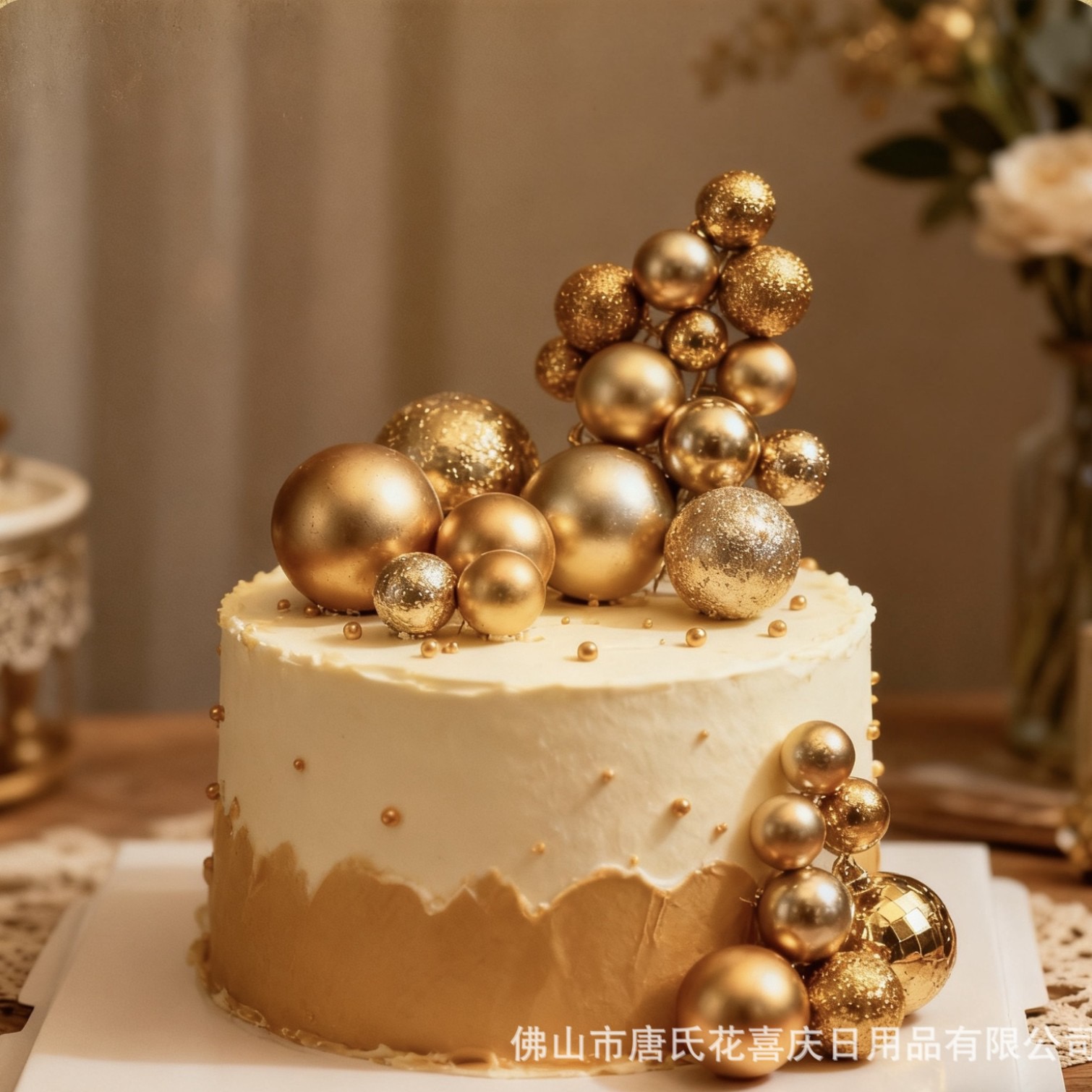 金色球银色球彩色球金球蛋糕装饰生日派对插件配件摆件100个装