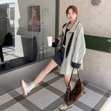 25秋全新现货165格子拼接休闲中长款风衣271P165K248，女装短外套，浙宝165