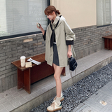 25秋全新现货165格子拼接休闲中长款风衣271P165K248，女装短外套，浙宝165