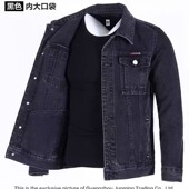 秋冬季 高端牛仔外套男潮牌烟灰色工装 夹克男装 外贸百搭帅气上衣服