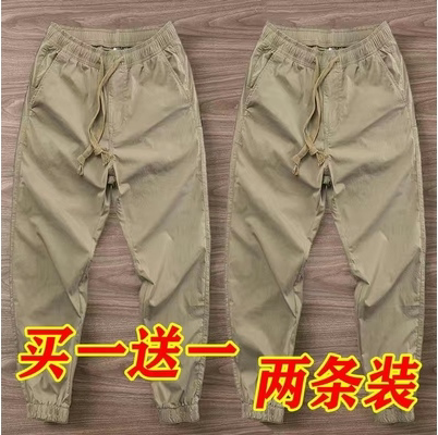 耐穿工地汽修工人干活上班穿的工作裤子男结实耐磨宽松纯棉劳保裤