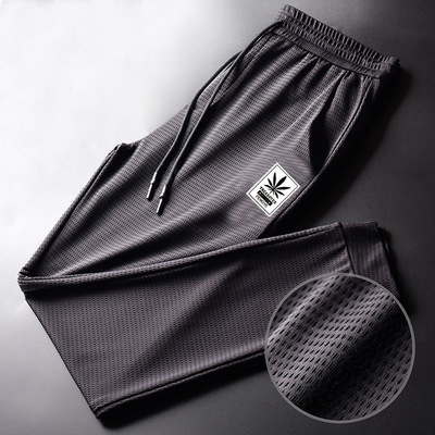 透气裤男夏季清凉卡通网眼胖哥