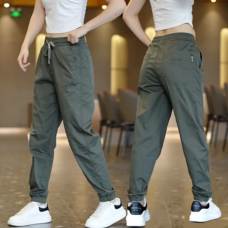 速干情侣耐脏男装休闲裤春秋韩版潮流束脚九耐磨裤子运动百搭分工