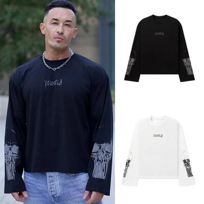 宽松骷髅休闲新款圆领T恤男士