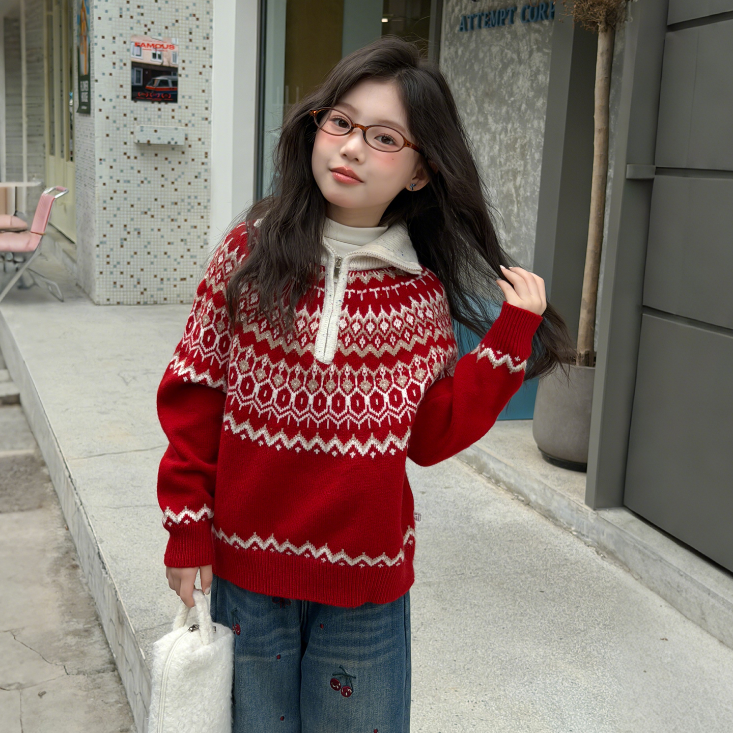 女童洋气针织衫毛衣冬季新款