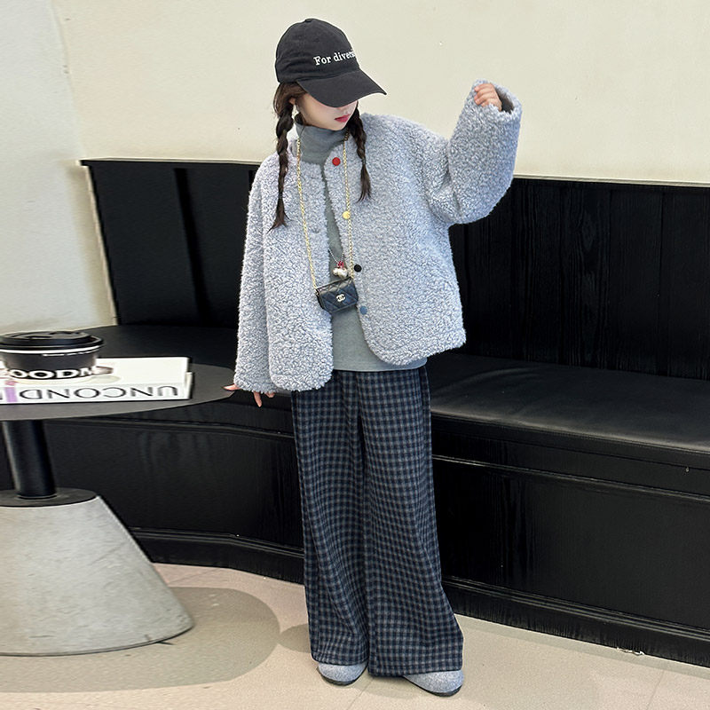 女童套装加厚毛毛衣外套秋冬装2025新款大儿童时髦羊羔绒上衣冬装,童装/婴儿装/亲子装,套装,淘宝优惠券,粉丝福利购,淘宝优惠卷