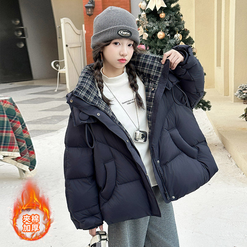 女童加厚羽绒棉服外套冬季新款