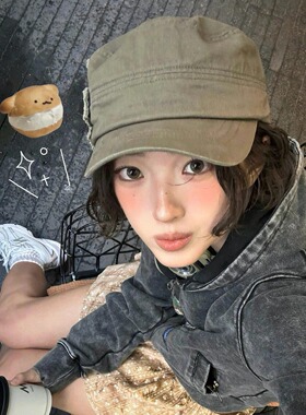 美式复古辣妹平顶帽女潮酷鸭舌帽