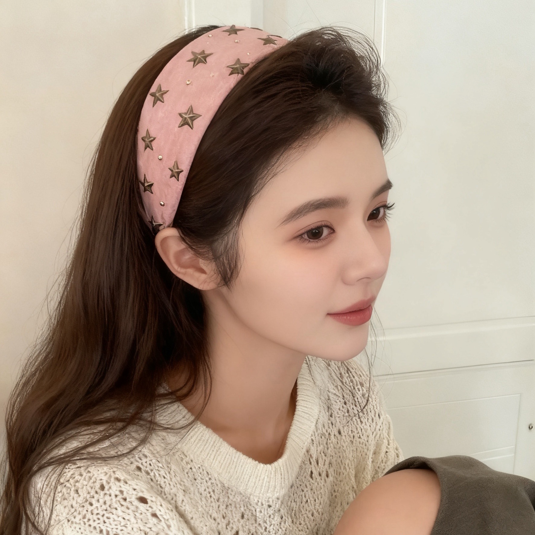 日韩风蓝星发箍女高颅顶百搭头箍