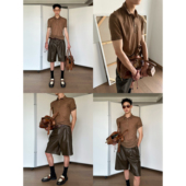 休闲通勤简约百搭短袖 新钱纱织棉亲肤质感polo衫 T恤 意式 TRENDYWU