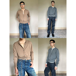 休闲静奢简约文艺复古精羊毛针织开衫 轻钱 知识分子 TRENDYWU