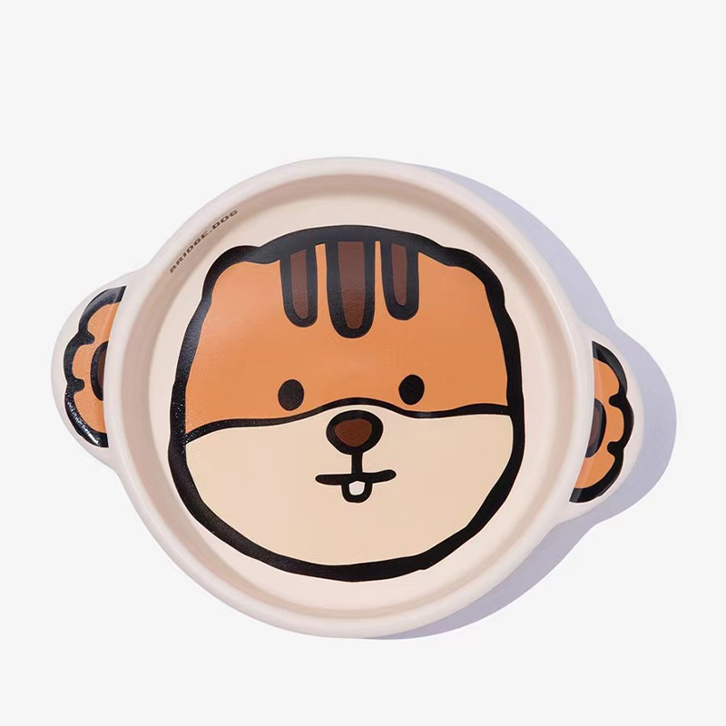 大小号都有 国产版BD陶瓷碗宠物猫咪狗狗碗动物双耳盘碗架小型犬