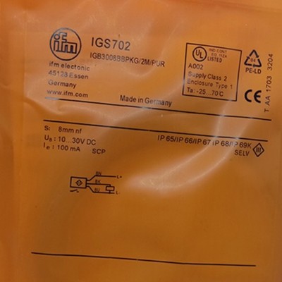 德国易福门全新 IGS702/IGS244/IGS700/IGS705/IGS电感式接近开关
