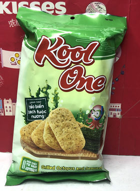 临期清仓 越南进口章鱼海苔:味仙贝米饼58g休闲零食追剧膨化小吃