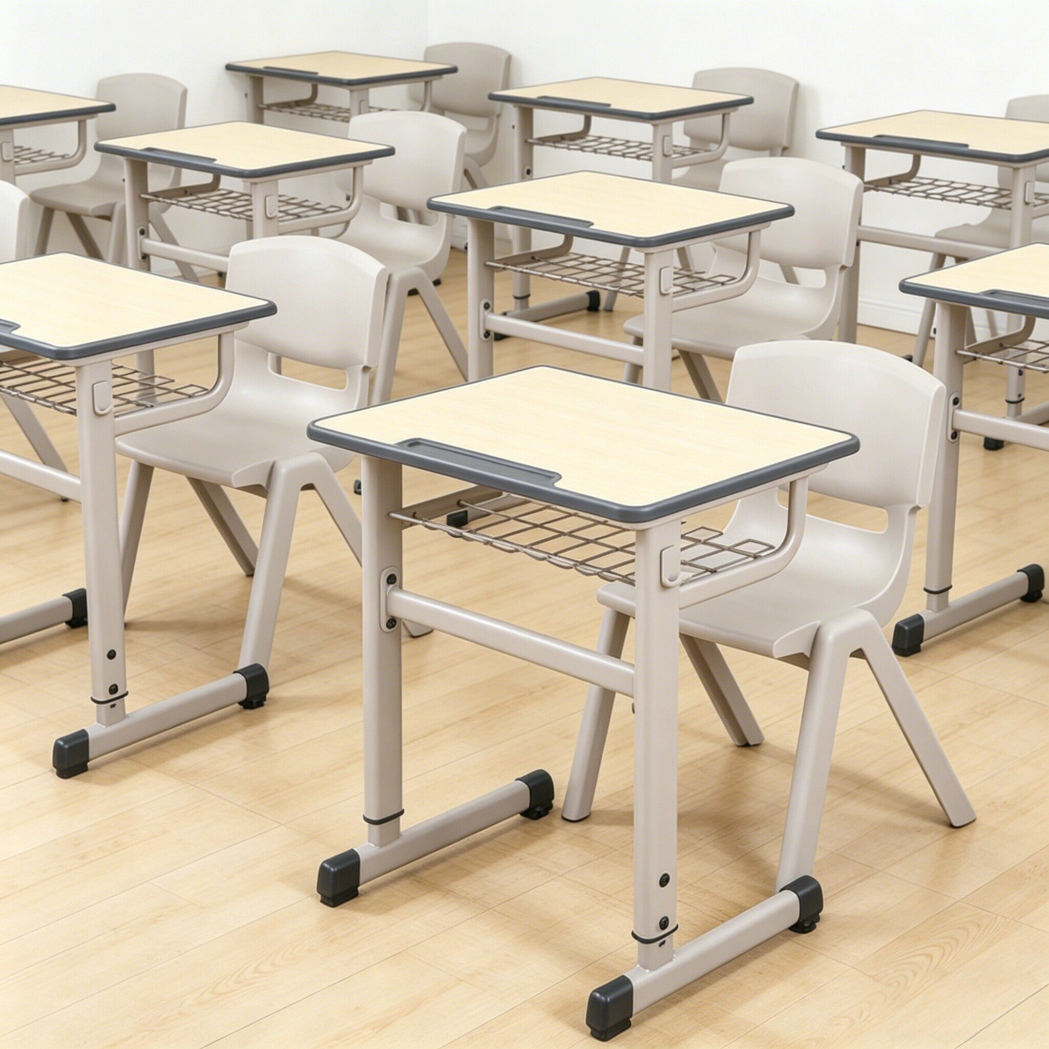 育才中小学生培训机构课桌椅单人简约辅导补习班托管早教桌椅组合