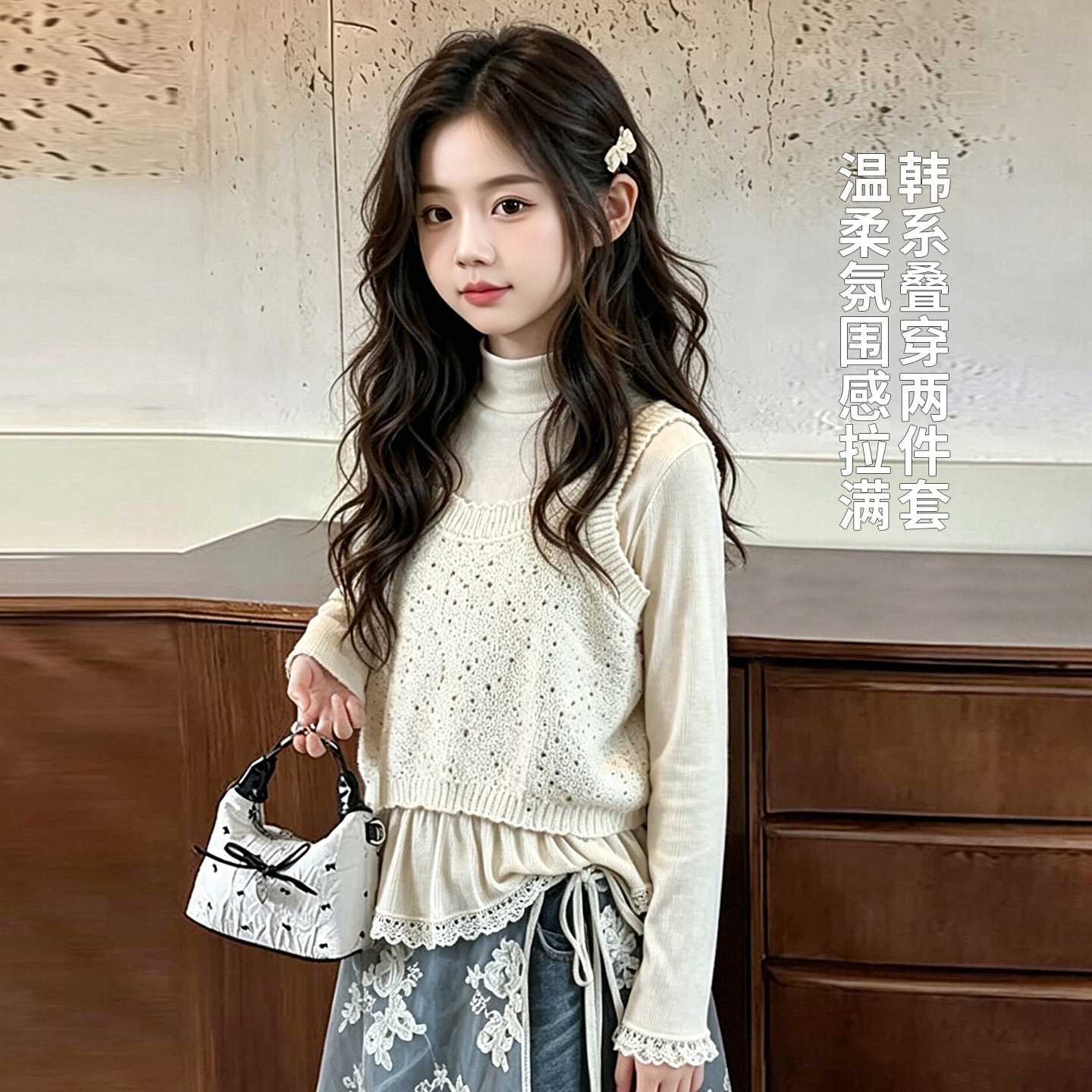女童套装春秋2026新款洋气长袖