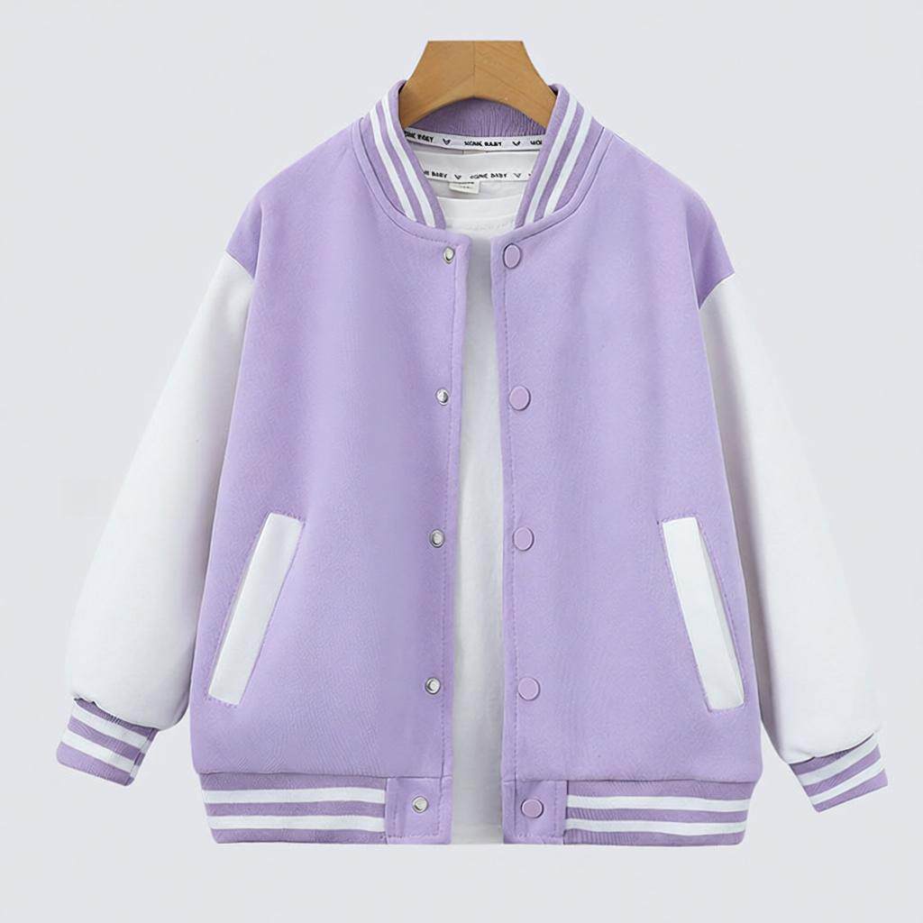 女童棒球服外套新款洋气儿童网红