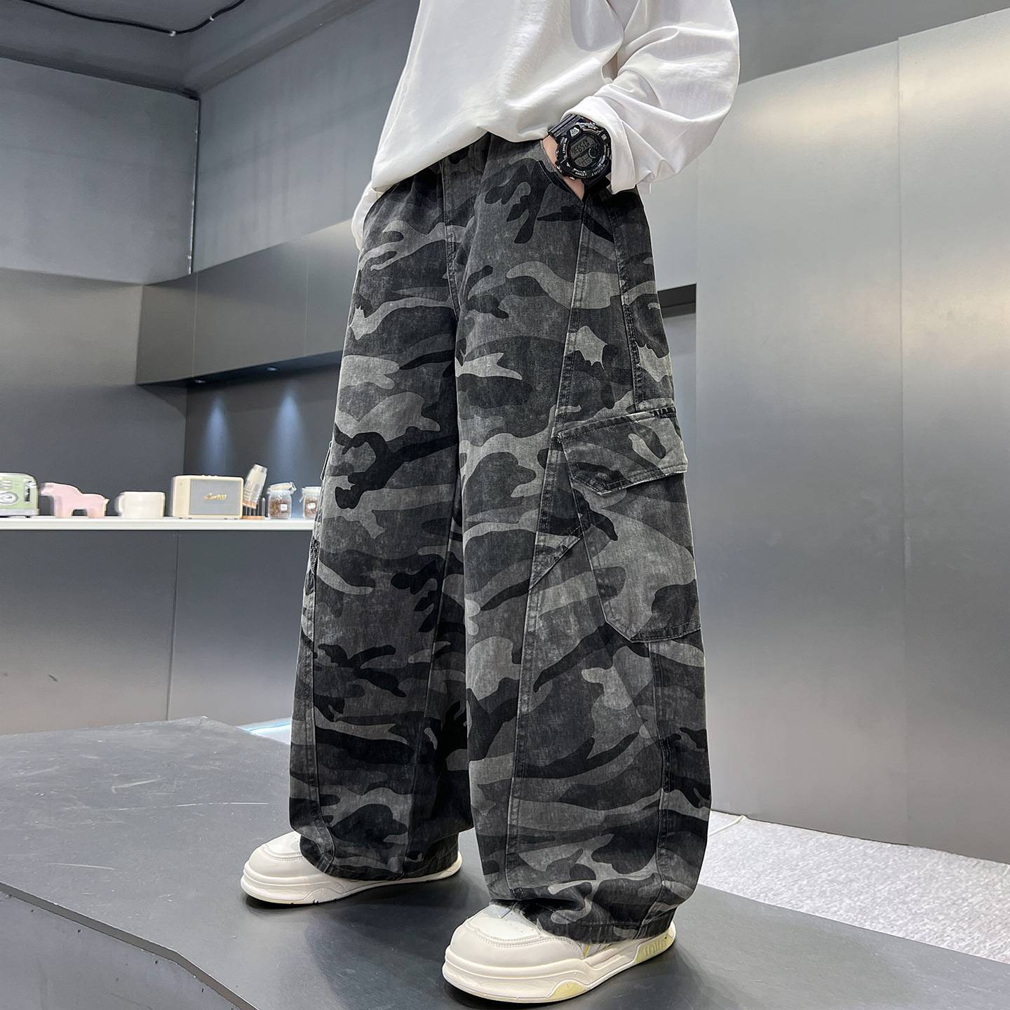 男童迷彩裤春秋款2026新款大童