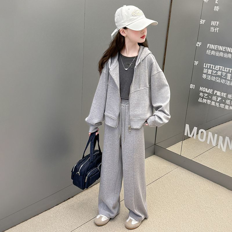 女童时尚新款春秋中大童套装洋气