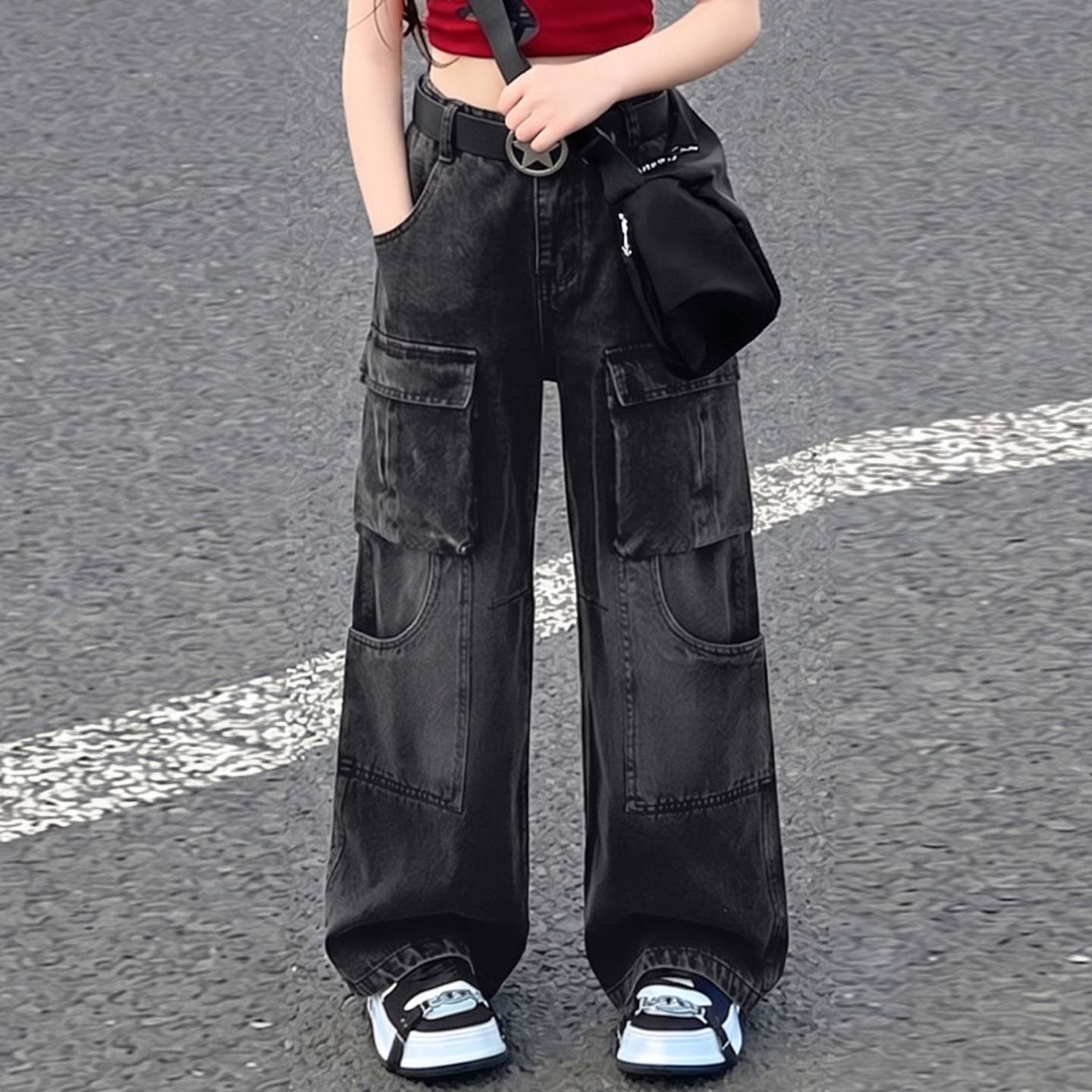 女童裤子春秋外穿2026新款中大童