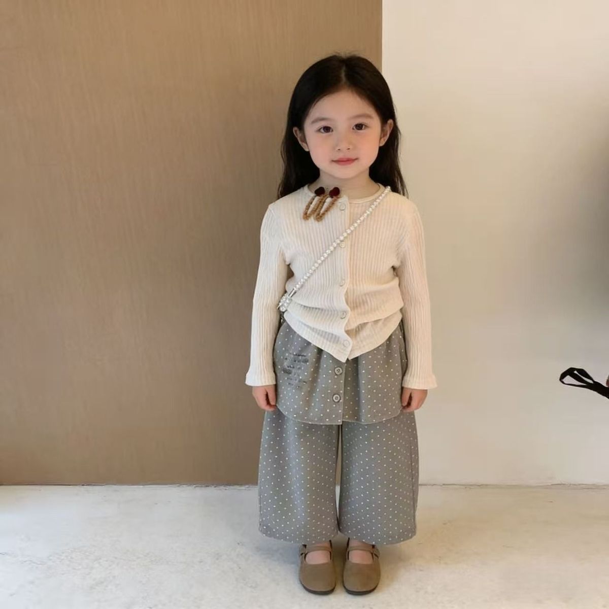 女童套装秋季新款儿童韩系单排扣