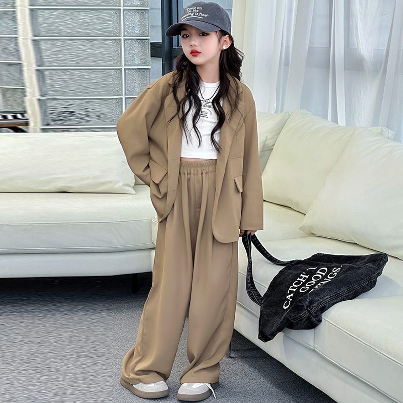 女童西服套装新款韩版儿童洋气