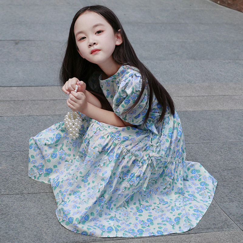儿童碎花连衣裙纯棉女童短袖