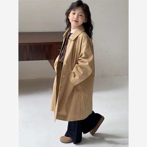 女童风衣女孩春秋新款洋
