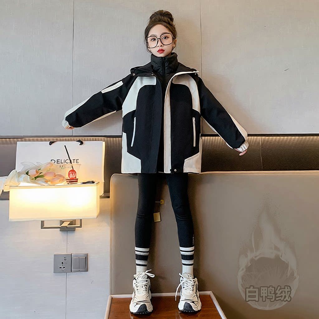 女童羽绒服冬季新款儿童冲锋衣