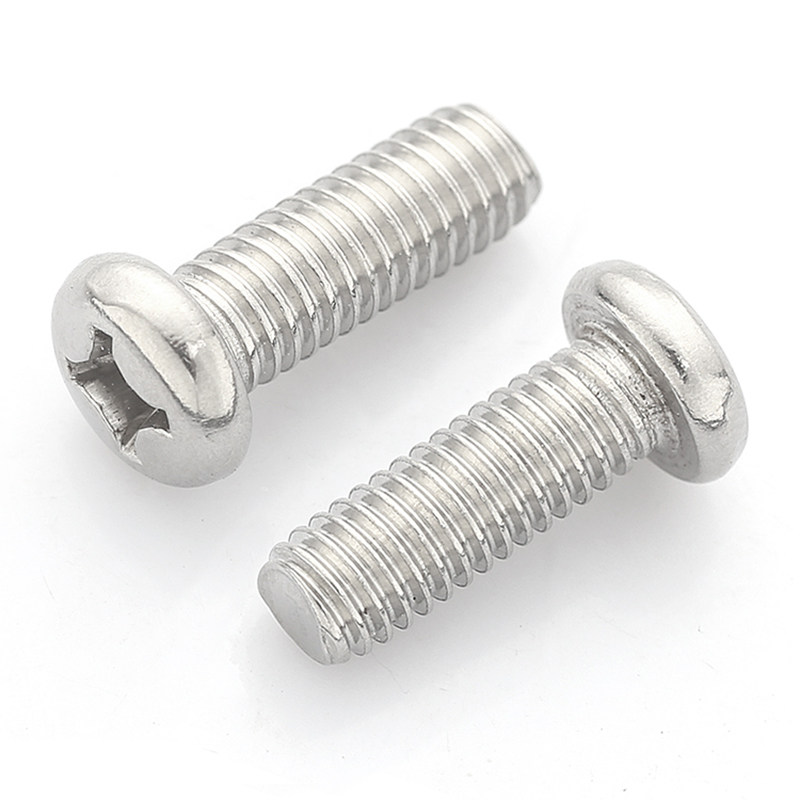 304不锈钢圆头机丝十字盆头螺钉半圆头螺丝M1M2M3M3.5M4M5M6M8M10