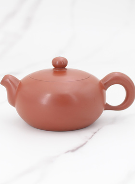 【吴炫杰.贵妃壶75/115CC】潮州朱泥手拉壶原矿全手工茶壶茶冲罐