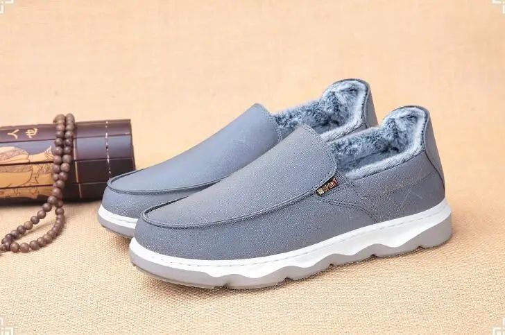 Men Cotton Padded Shoes Black Thousand Layer Soles Handmade