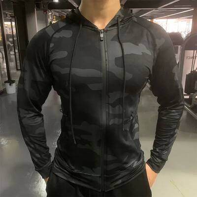 Men Outdoor Sports Jackets Hoodies Quick Dry Fit Long Sleeve