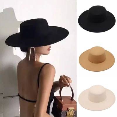 Vintage Jazz Hat Wide brim Fashion Basin Hat Vintage Western