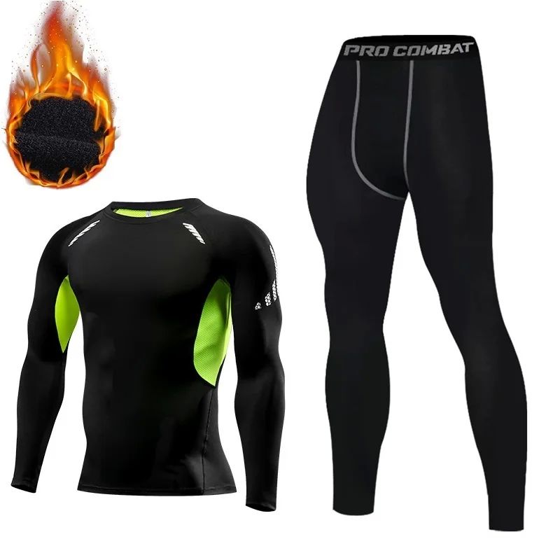 Winter Thermal Underwear Men Compression Long Johns Fitness 女士内衣/男士内衣/家居服 保暖套装 原图主图