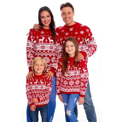 Xmas Pyjamas Family Mom and Daughter Matching Clothes Cotton