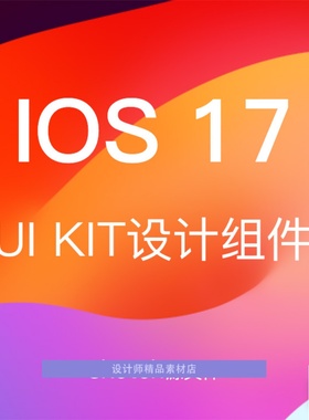 IOS17设计规范组件库UI界面文本样式布局UIkit组件sketch源文件