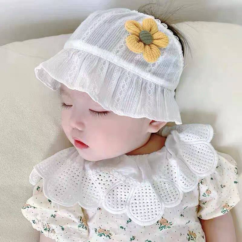 婴儿囱门帽子夏季薄款女宝宝