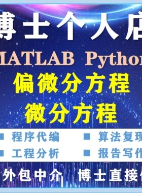 偏微分方程微分方程数值计算Matlab代码帮做python程序代做