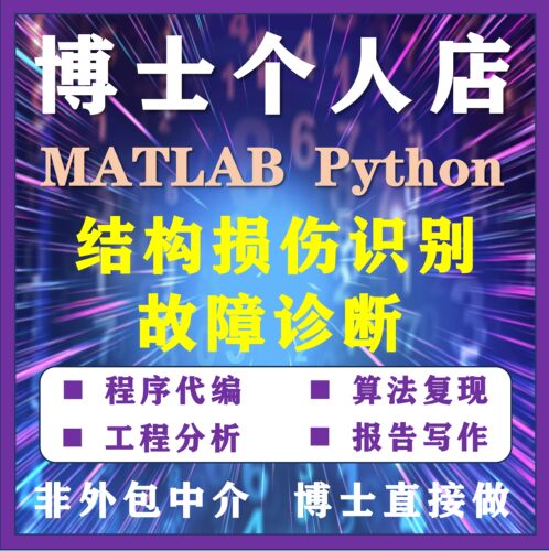 结构损伤识别故障诊断MATLAB Python程序代编算法实现报告写作