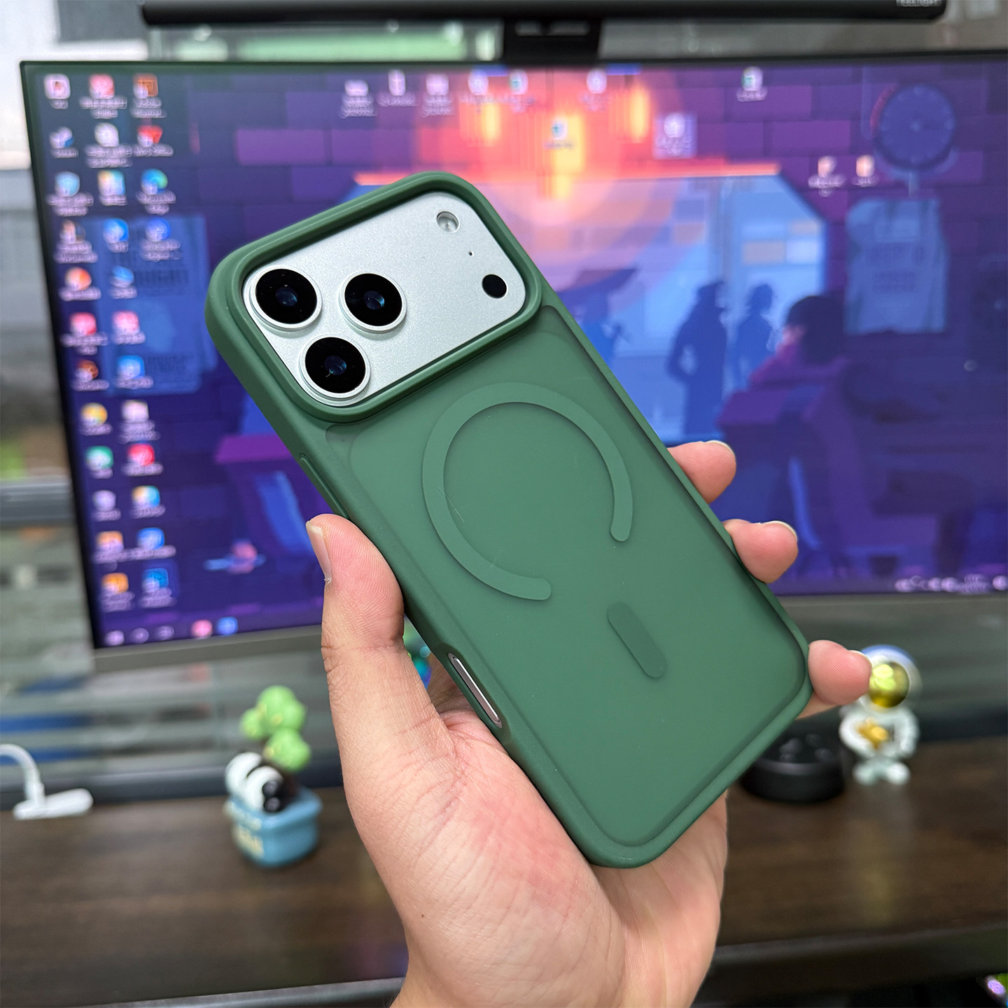 适用于苹果17promax手机壳撞色磁吸充电保护壳iPhone17Air/17pro全包式防摔防滑硬壳苹果16pro/15pro高级手感