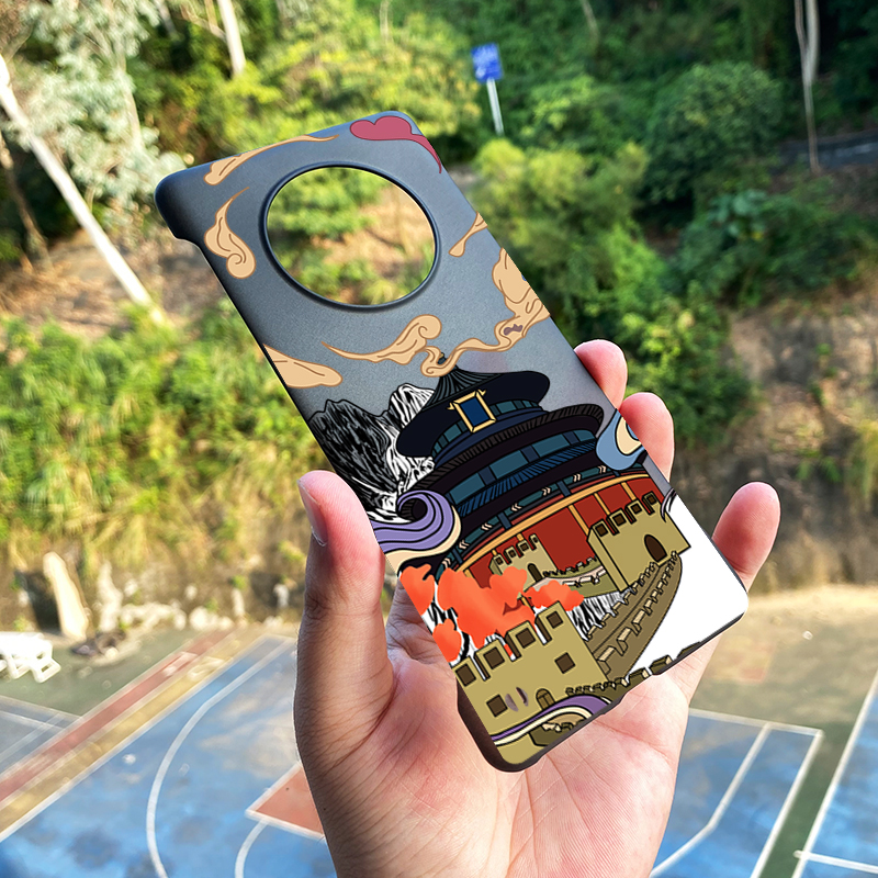 适用华为mate60pro手机壳个性创意主题风景油画华为mate50pro/40pro半包磨砂透明无边框硬壳mate30epro情侣男