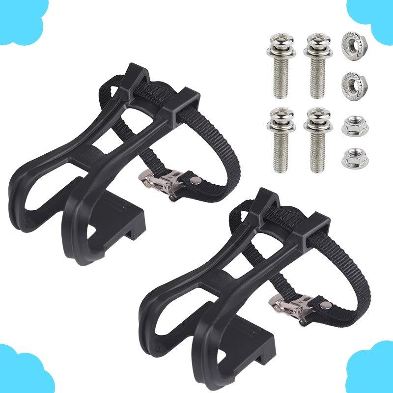 动感单车脚踏带护脚绑带保险脚蹬运动自行车脚套护套狗嘴配件脚踏