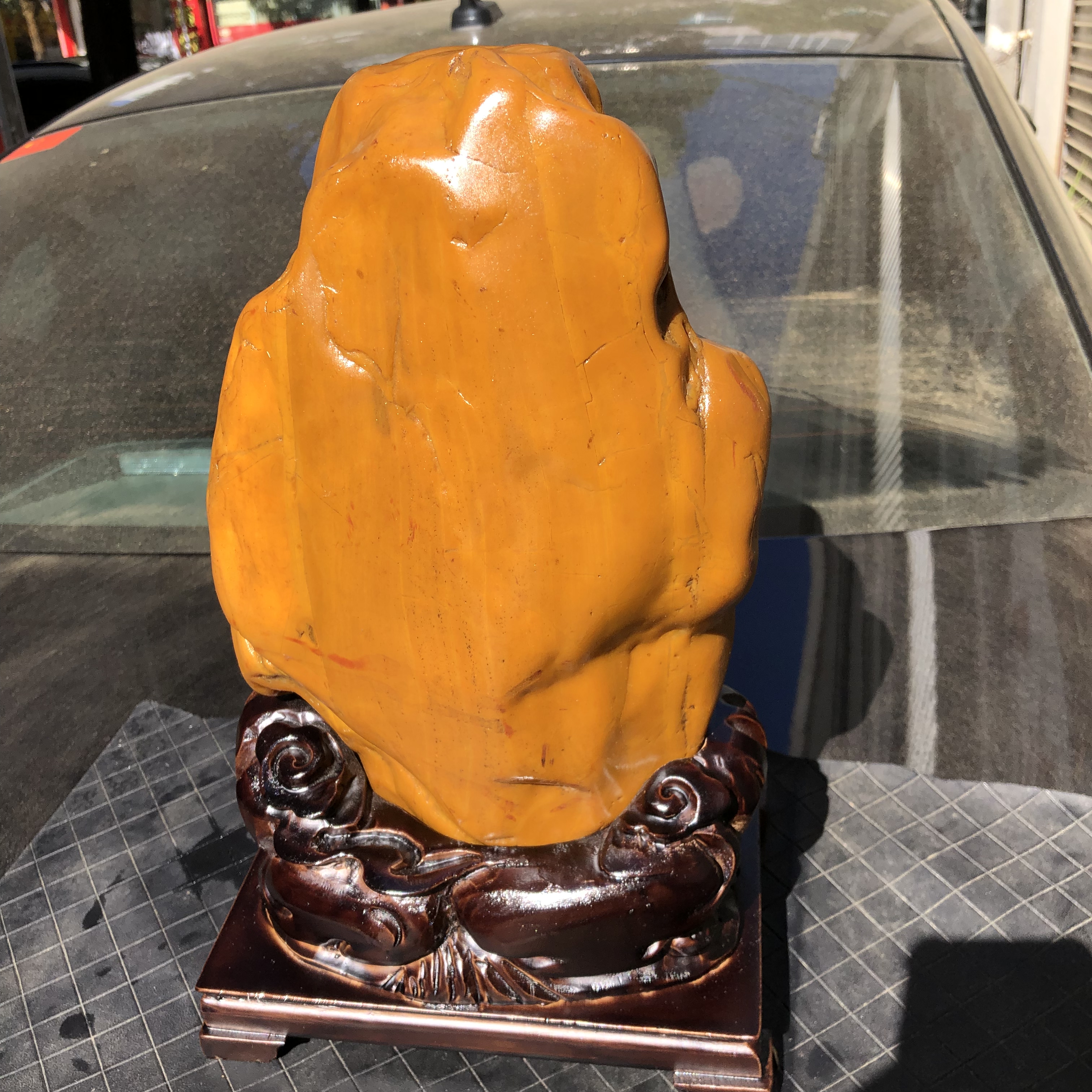 云南龙陵天然黄龙玉原石黄蜡石奇石摆件观赏石手把件乌龟晒台包邮