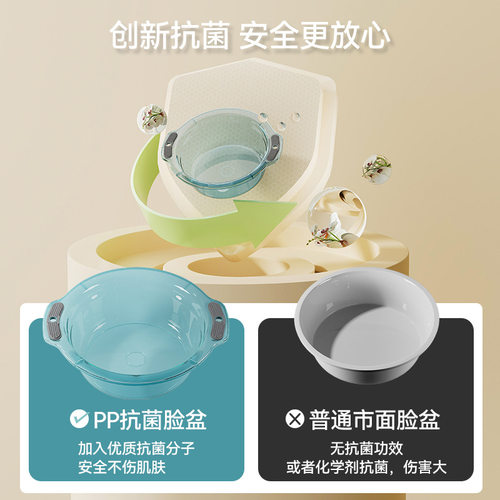 家用脸盆大号洗菜塑料pp洗脸盆洗衣洗脚厨房宿舍婴儿小盆子