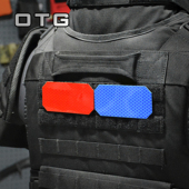 拾月战术 红蓝反光警示魔术贴 3M反光贴军迷士气章