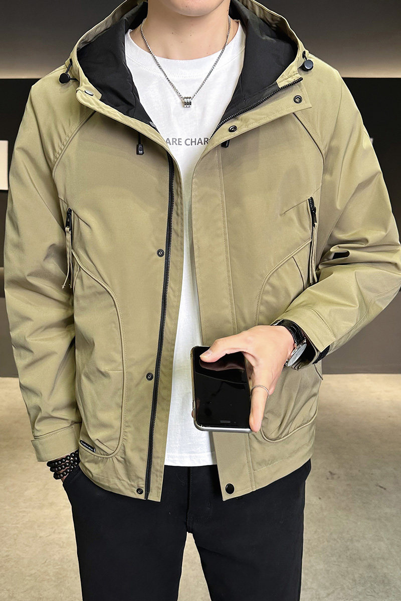 店主风2025年春季新款潮牌工装连帽外套男夹克JK9209-P93控149,男装夹克,电商D240-242